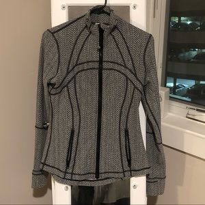 Lululemon Full Zipper Gray/White/Black Jacket